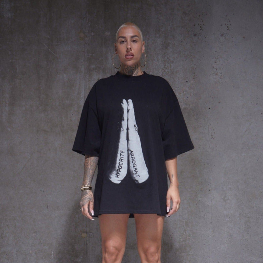 'LIKE A PRAYER' MOCK-NECK TEE