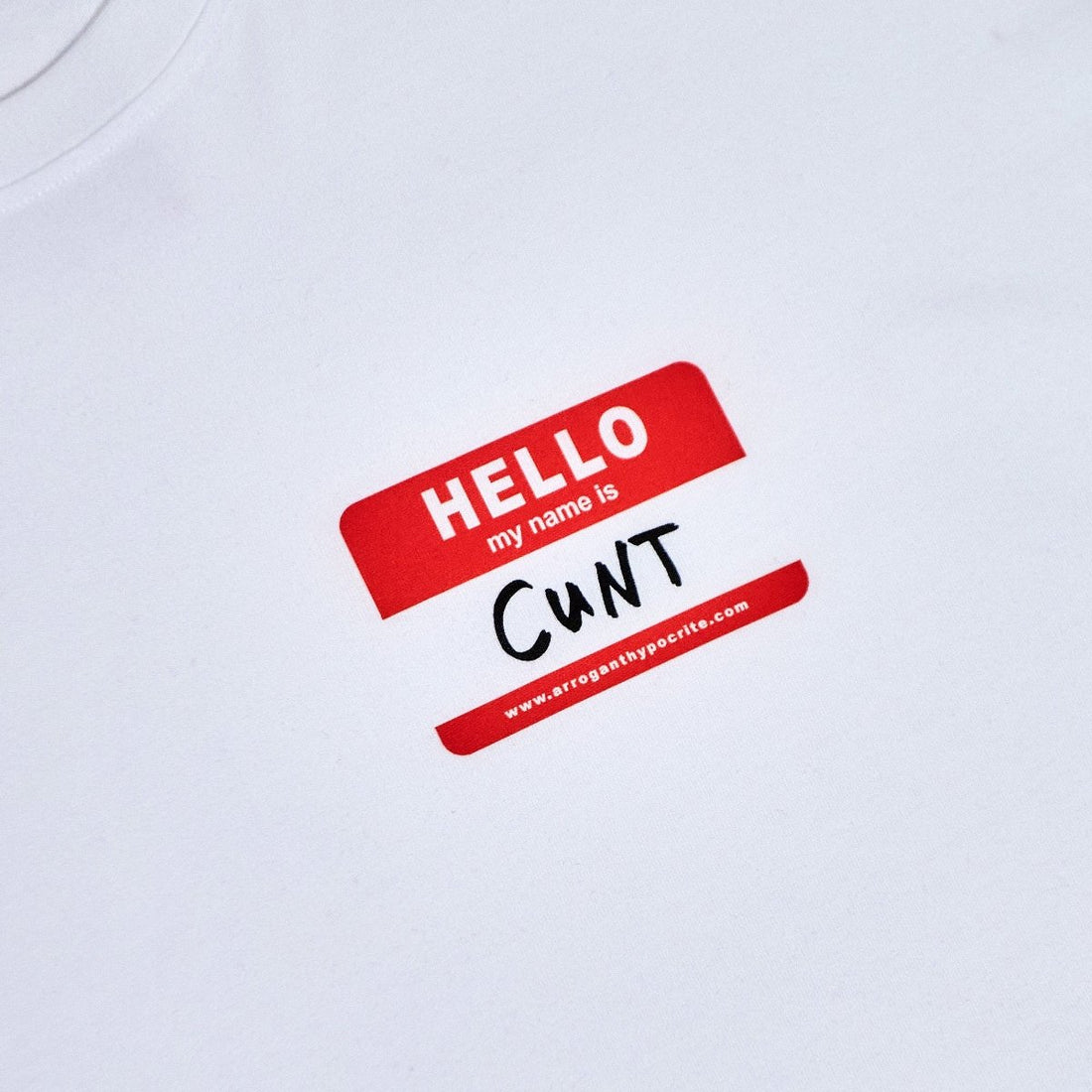 'NAME TAG' BOXY TEE [WHITE]