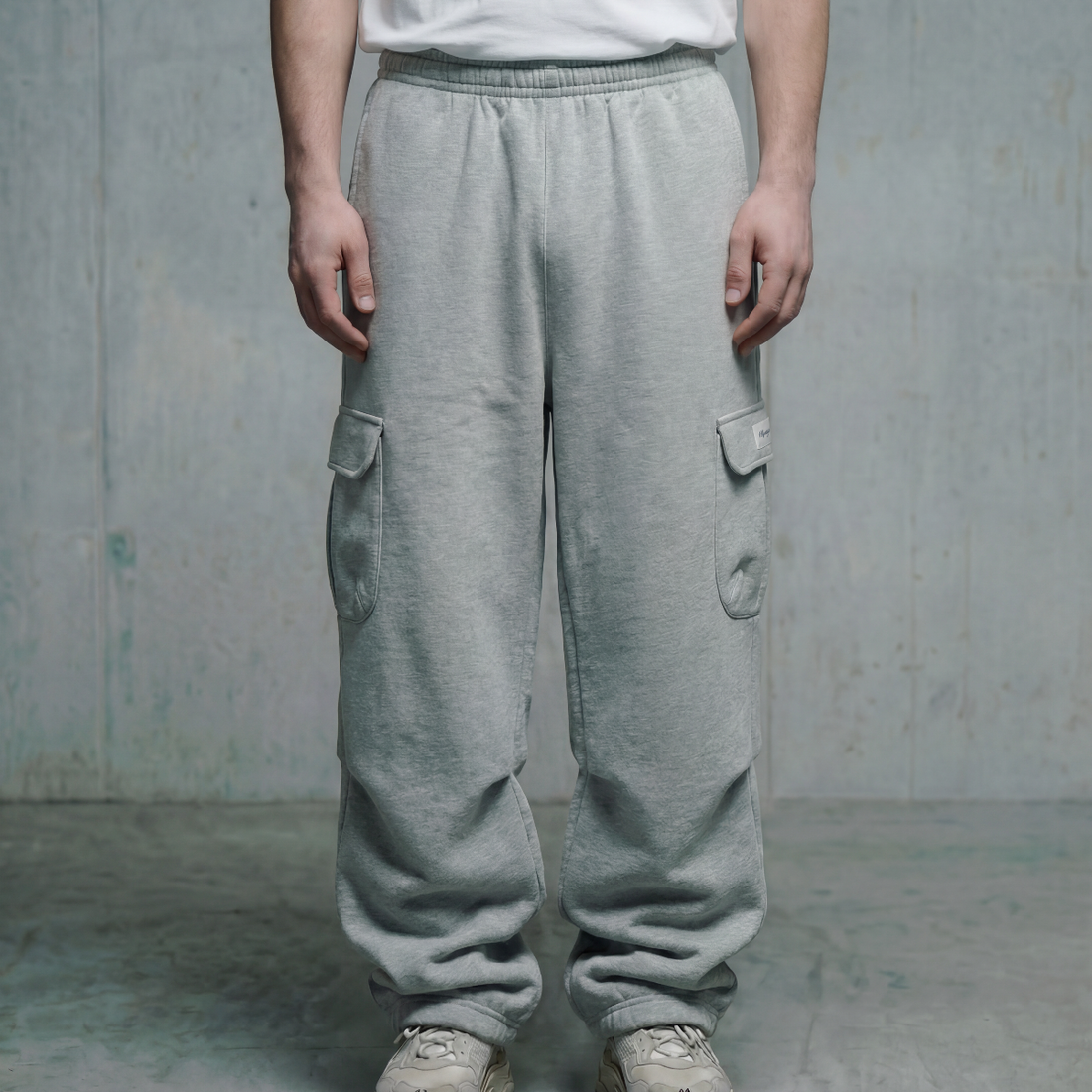 ARROGANT HYPOCRITE BAGGY CARGO SWEATPANTS [GREY]