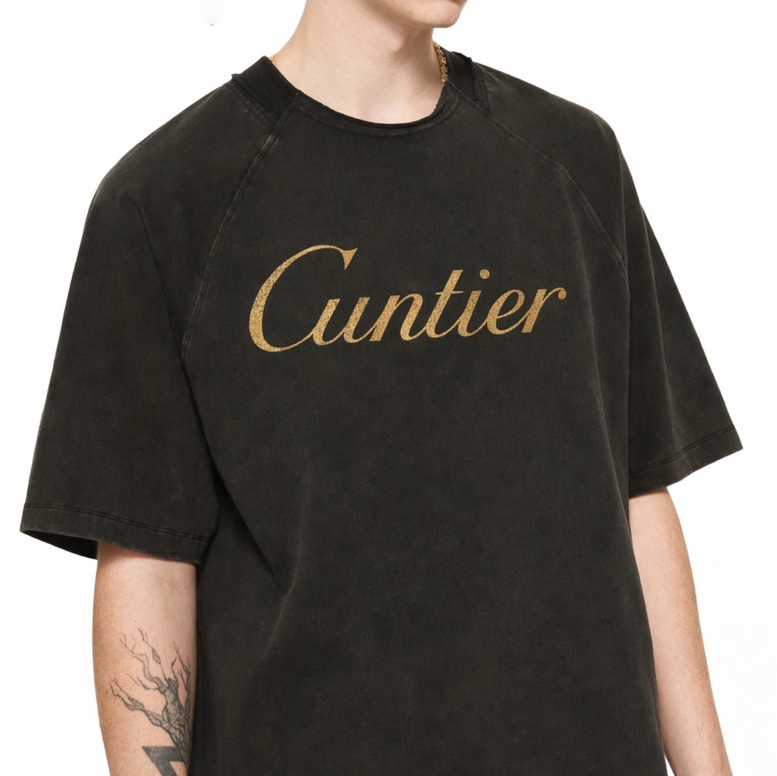 'CUNTIER' TEE [WASHED BLACK]