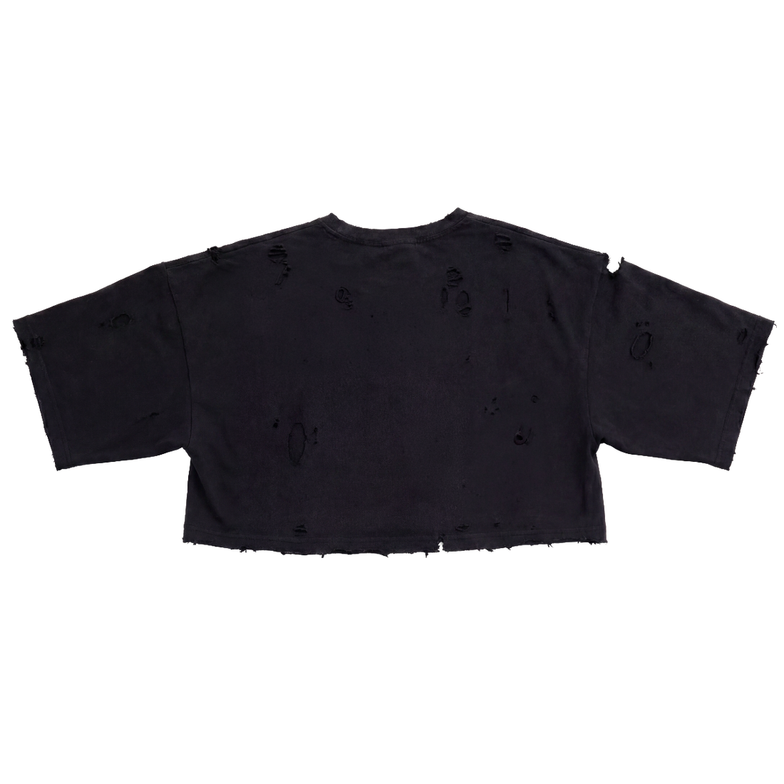 DISTRESSED 'ARROGANT' CROPPED TEE [PRE ORDER]