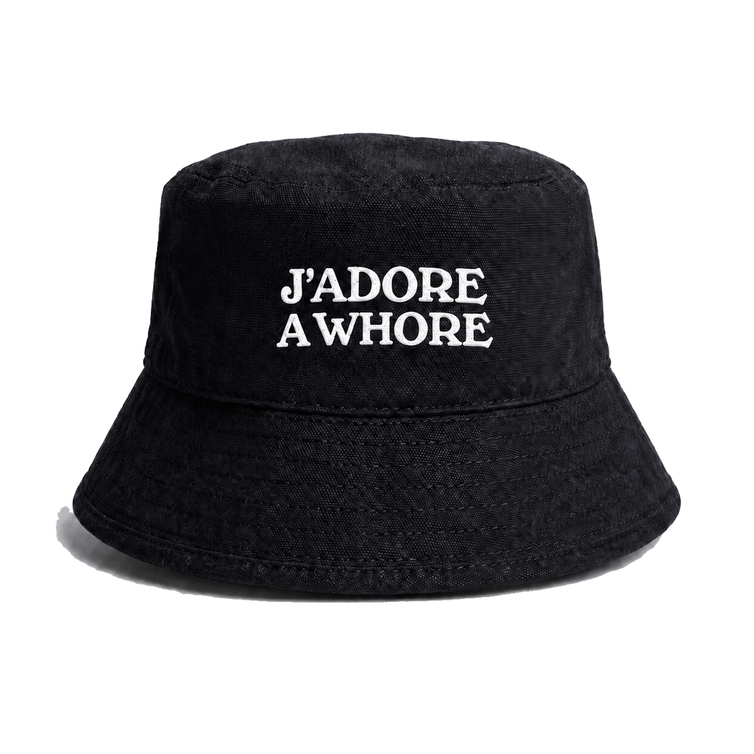 J'ADORE A WHORE BUCKET HAT